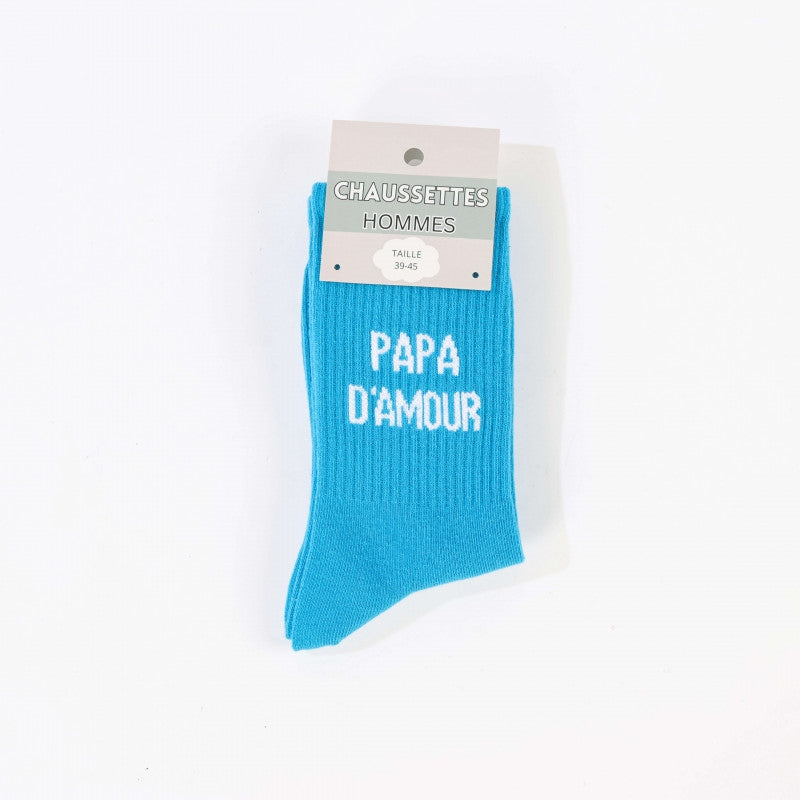 Chaussettes Homme “Papa d’Amour” – Idée Cadeau Papa (39-45) JOY!