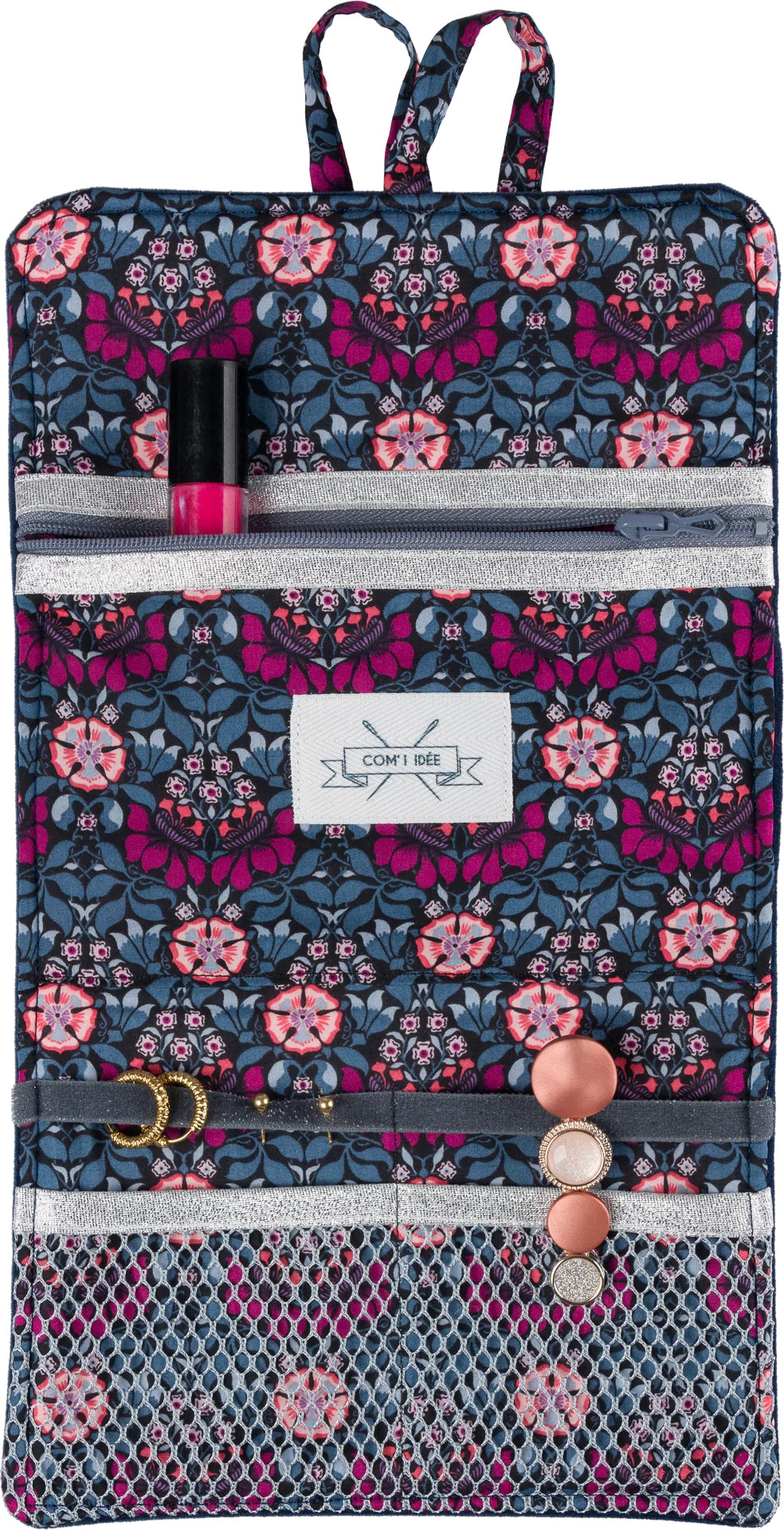 Kit Couture Pochette Beauté “Margot” – Liberty & Velours DIY pour Bijoux et Voyage Com'1 Idée
