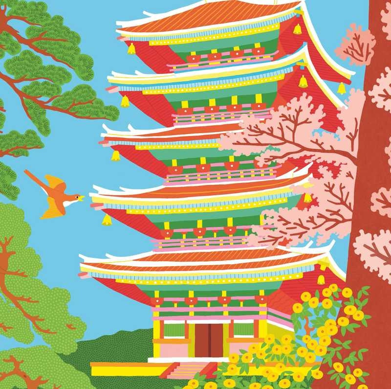 Coloriage De Kyoto à Tokyo – Livre créatif Japon Edition Marabout Editions Marabout