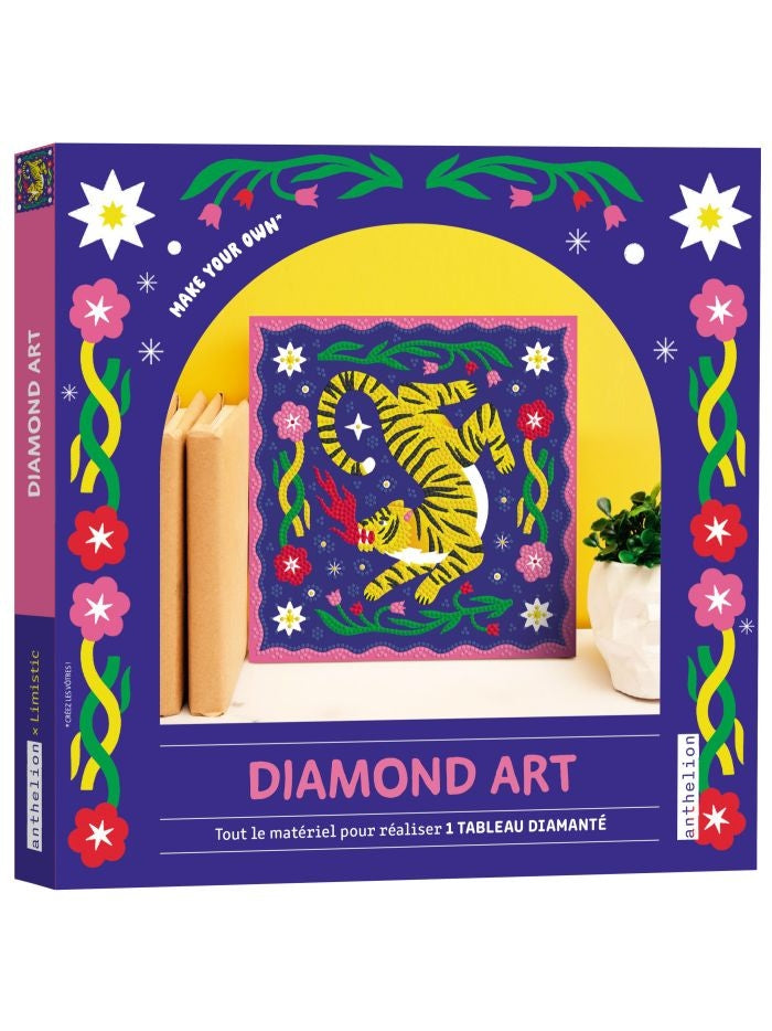 Diamond Art Limistic – Kit Tableau Diamanté | 3000 Mini Strass & 6 Couleurs Edition Fleurus