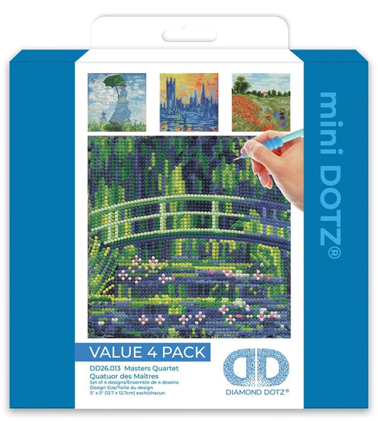 Mini DOTZ® Monet Experience – Kit Diamond Painting 4 Chefs-d'Œuvre Impressionnistes Dotz