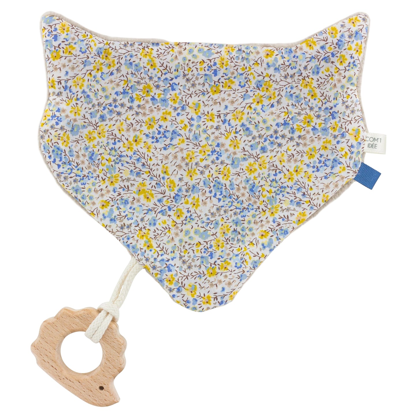 Kit Naissance Bébé “Renard” – Doudou & Attache-Tétine Liberty DIY Com'1 Idée