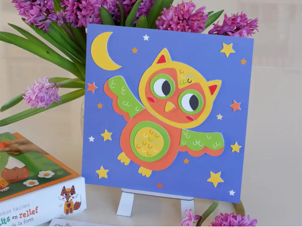 Coffret créatif portraits en relief animaux de la forêt – Activité enfant 3 ans+ – Créa Lign Créa lign