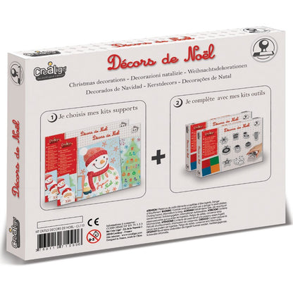 Enfants utilisant le kit Créa Lign Noël pour créer leurs décors de fêtes.