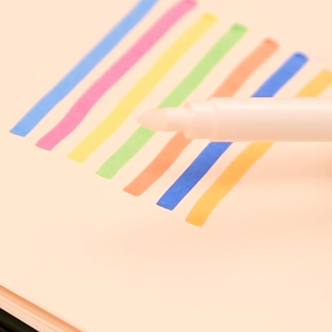 OMY – Boîte de 16 feutres magiques double pointe – Couleurs changeantes & fluo omy