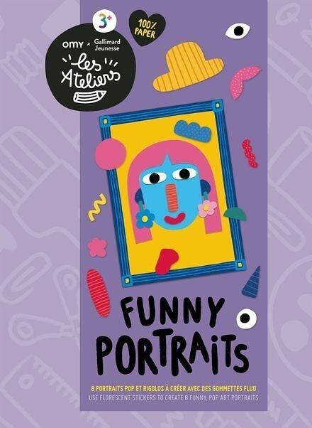 FUNNY PORTRAITS – Kit créatif 8 portraits rigolos dès 3 ans | OMY x Gallimard les Ateliers OMY & Gallimard Jeunesse