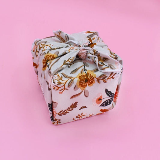 Furoshiki Romantique en coton – Emballage cadeau zéro déchet (4 tailles) Machatatelier