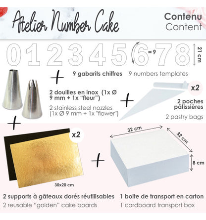 Atelier Number Cake – ScrapCooking® | Coffret pâtisserie complet chiffres 0 à 9 ScrapCooking