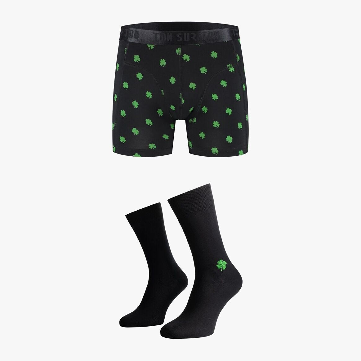 Get Lucky – Coffret homme boxer & chaussettes assortis – Coton bio GOTS Ton sur Ton