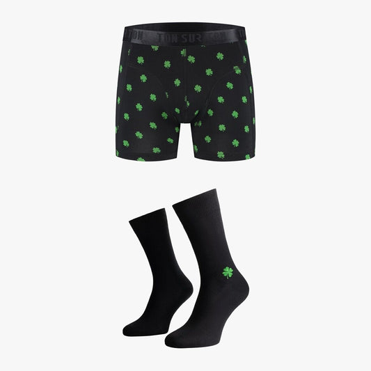 Get Lucky – Coffret homme boxer & chaussettes assortis – Coton bio GOTS Ton sur Ton