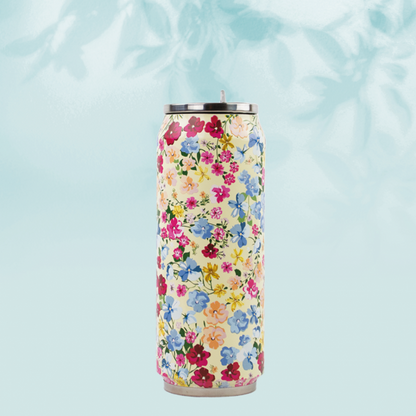 Canette Isotherme 500 ml Giverny – Gourde Fleurie avec Paille Yoko Design