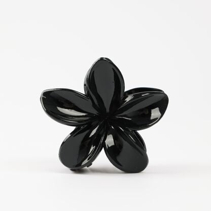 Pince à cheveux fleur noire ⌀8 cm – Grande pince crabe élégante et chic JOY!
