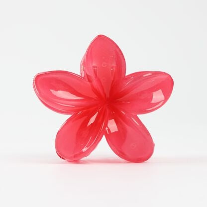 Pince à cheveux fleur rose framboise ⌀8 cm – Grande pince crabe élégante et colorée JOY!