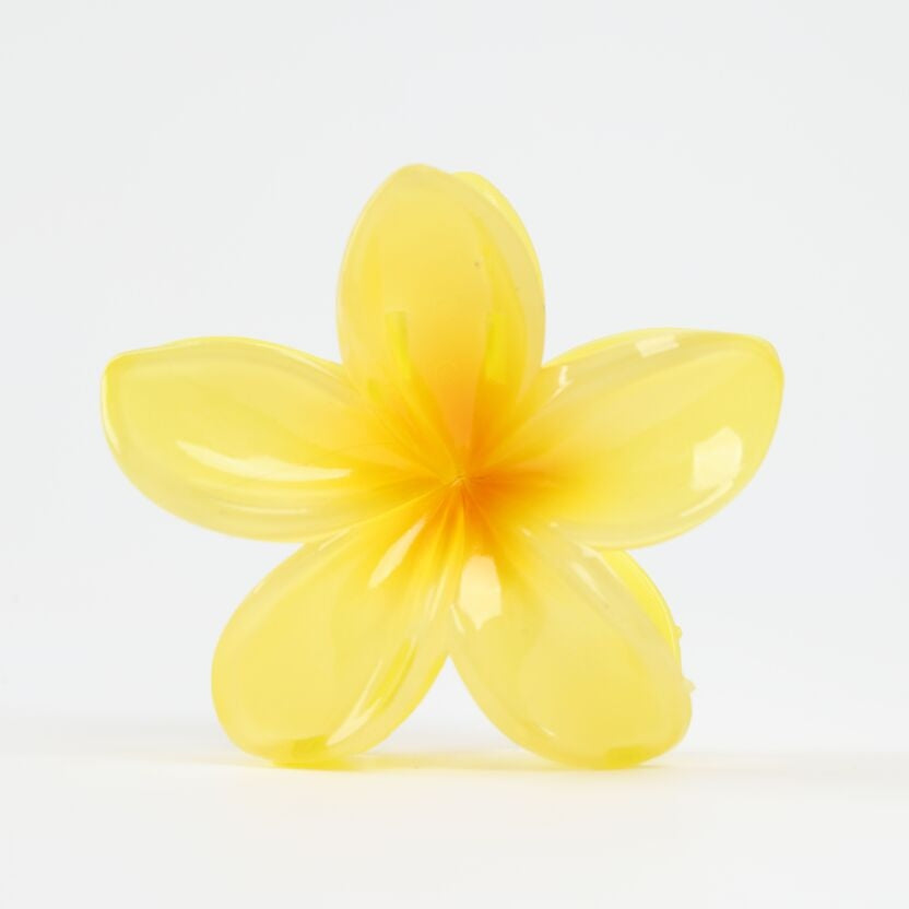 Pince à cheveux fleur vanille Grande pince crabe élégante et naturelle JOY!