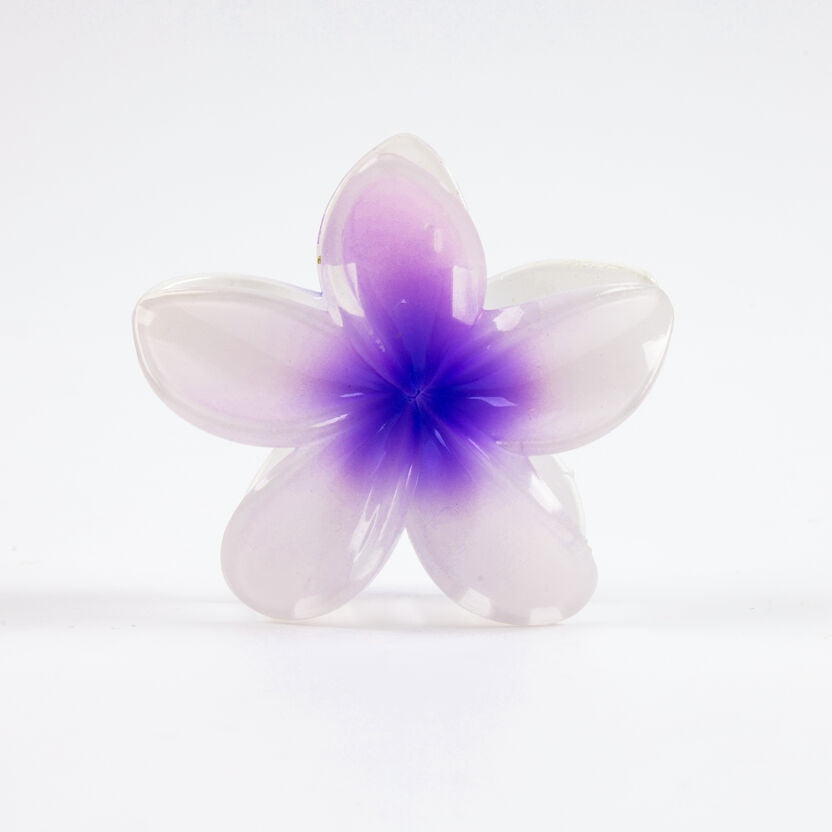 Pince à cheveux fleur violine Grande pince crabe élégante et tendance JOY!