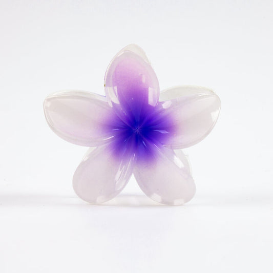 Pince à cheveux fleur violine Grande pince crabe élégante et tendance JOY!