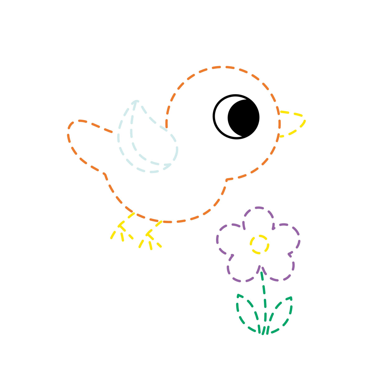 Grande image à colorier spécialement conçue pour les petites mains