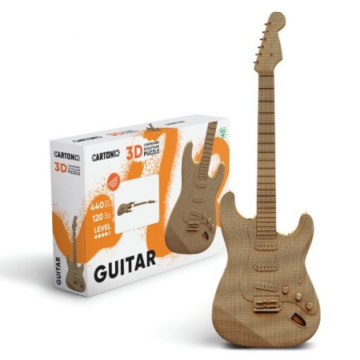 Puzzle 3D en carton CARTONIC® – Modèle Guitare