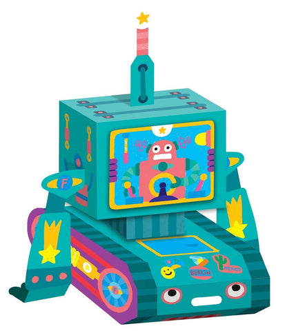 HELLO ROBOT – Pochette créative 3 robots en papier – Activité manuelle enfant dès 6 ans – Les Ateliers OMY x Gallimard Jeunesse les Ateliers OMY & Gallimard Jeunesse