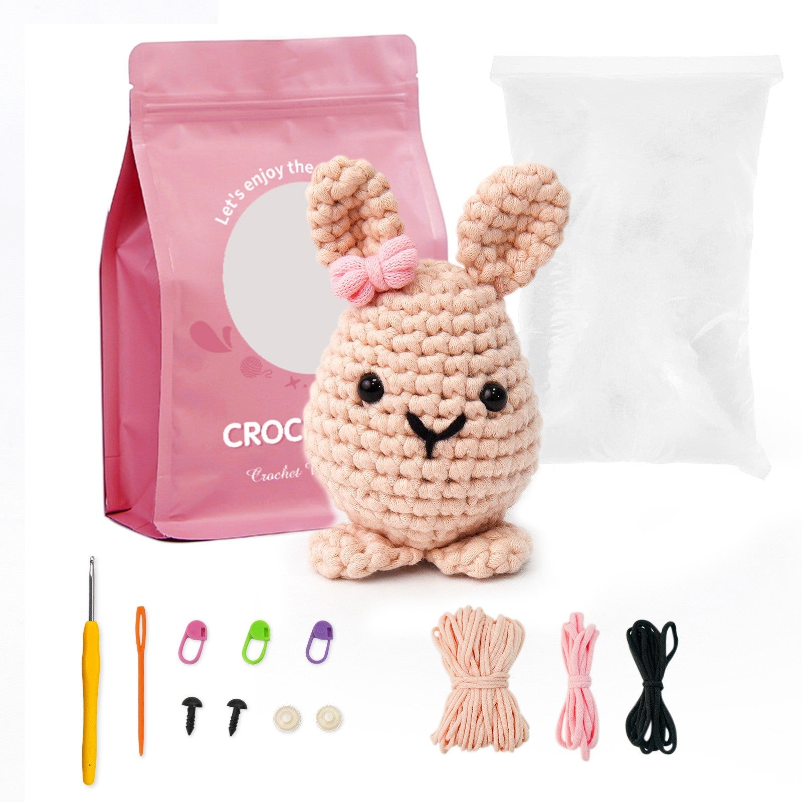 Kit Amigurumi Lapin Kawaï – Crochet DIY débutant avec notice Joy! JOY!