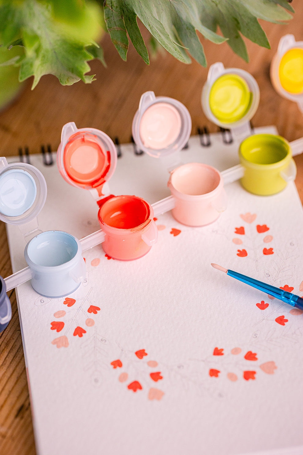 Peinture par numéros – Couronnes Fleuries | Maison Joliette | Kit créatif écoresponsable Maison Joliette