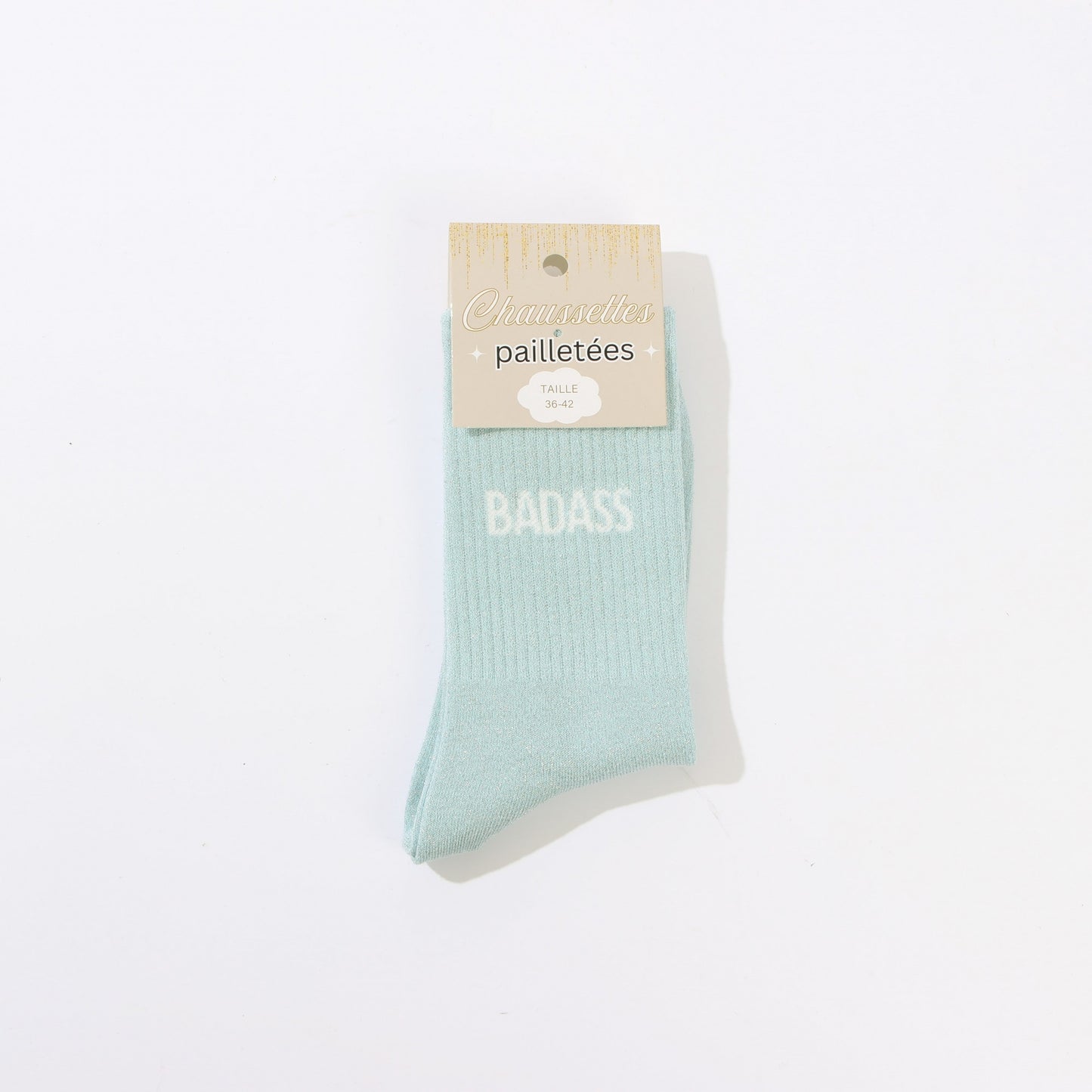 idee cadeau femme chaussettes badass paillettes