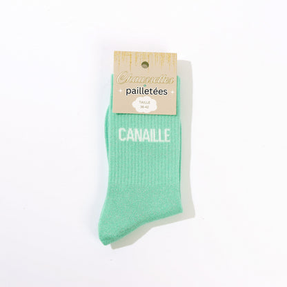 idee cadeau femme chaussettes canaille paillettes