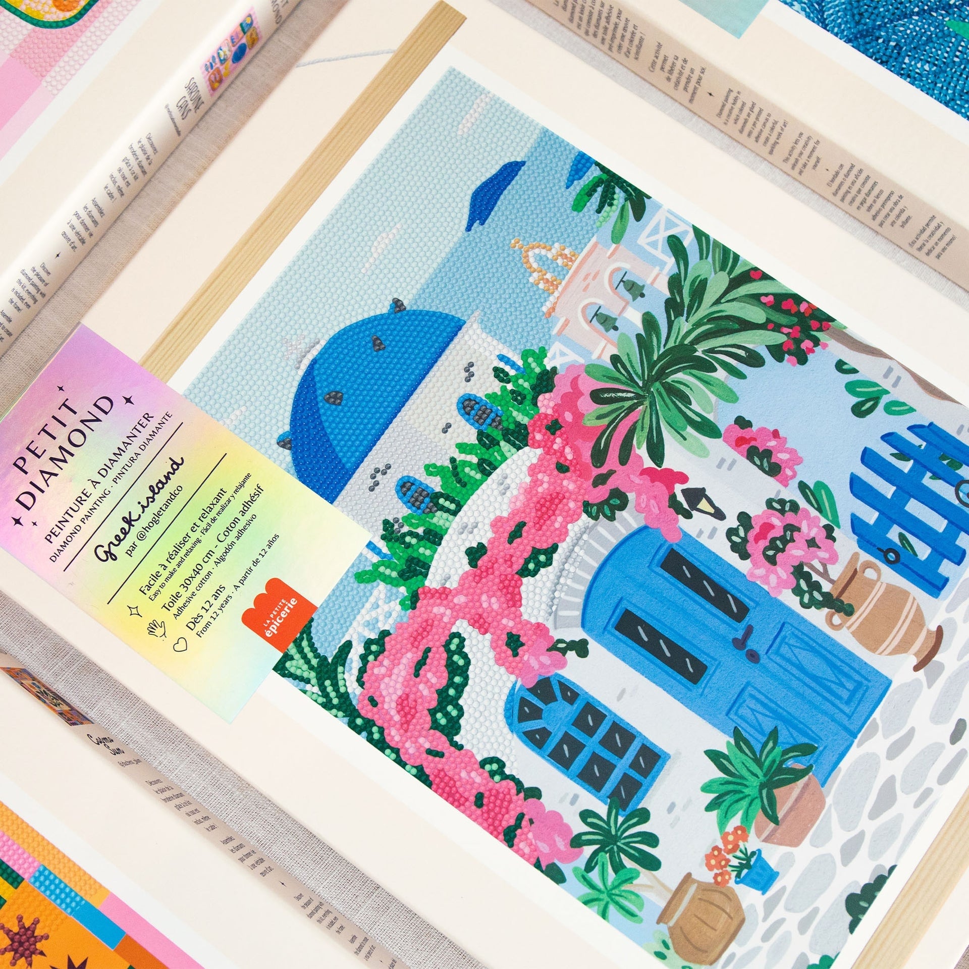 Coffret Petit Diamond – Diamond Painting “Greek Island” 30x40 cm | La Petite Épicerie LA PETITE EPICERIE