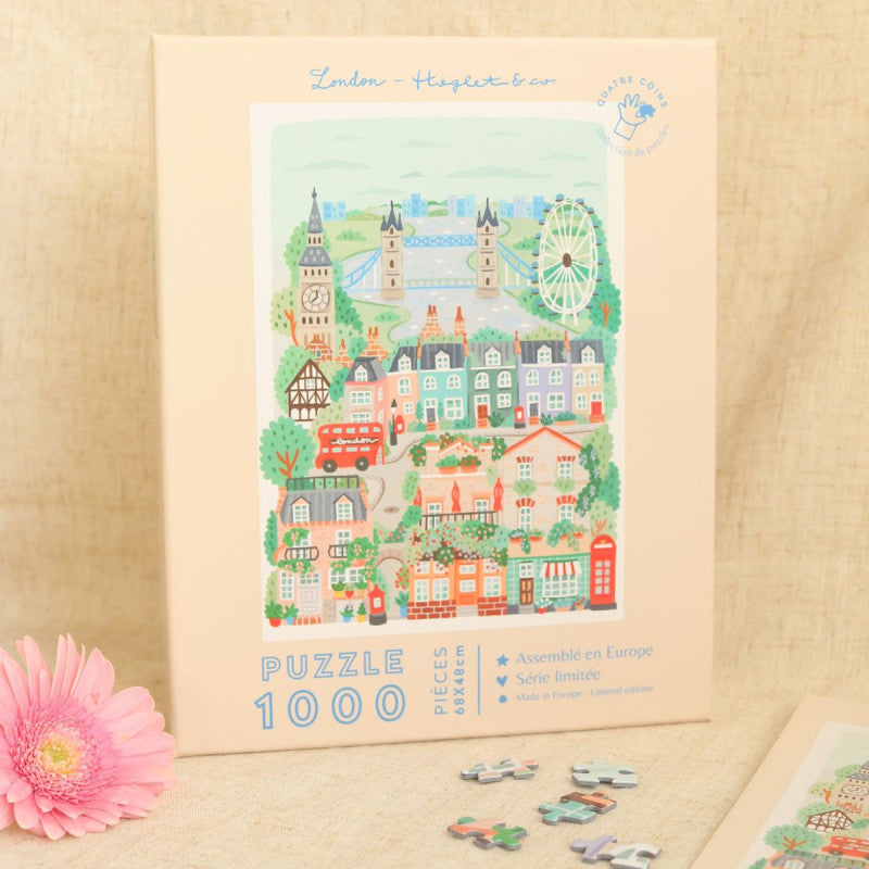 Illustration peinte à la gouache représentant Londres