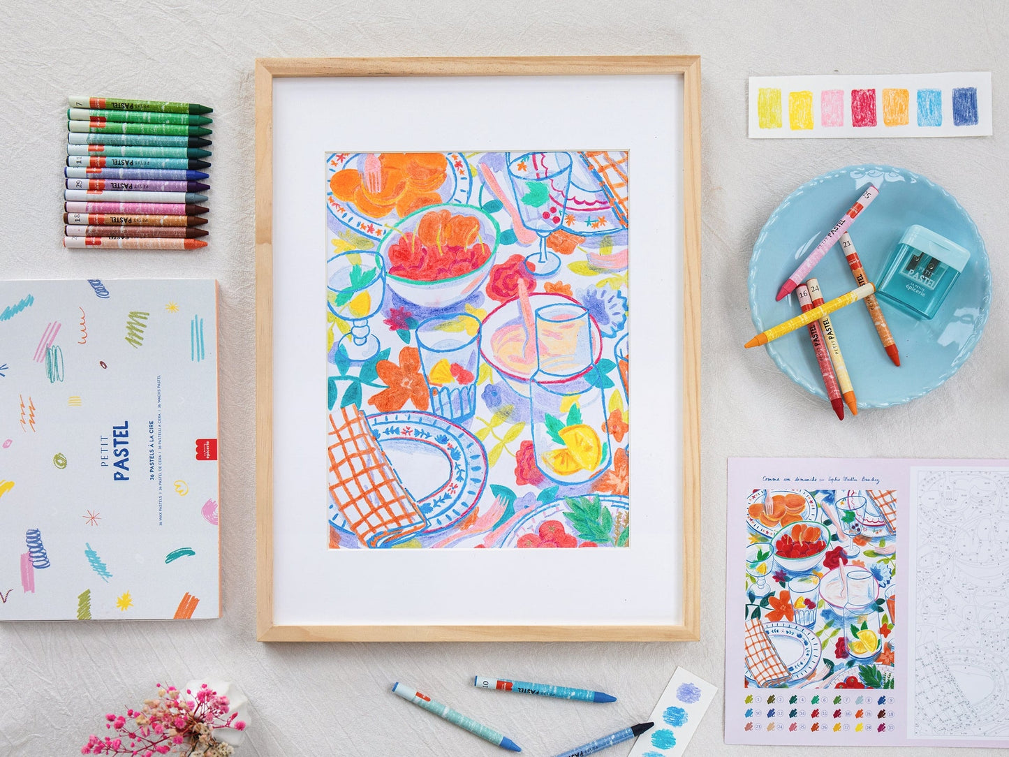 Coffret Pastel au Numéro – Petit Pastel “Comme un dimanche” | Art Relaxant LA PETITE EPICERIE