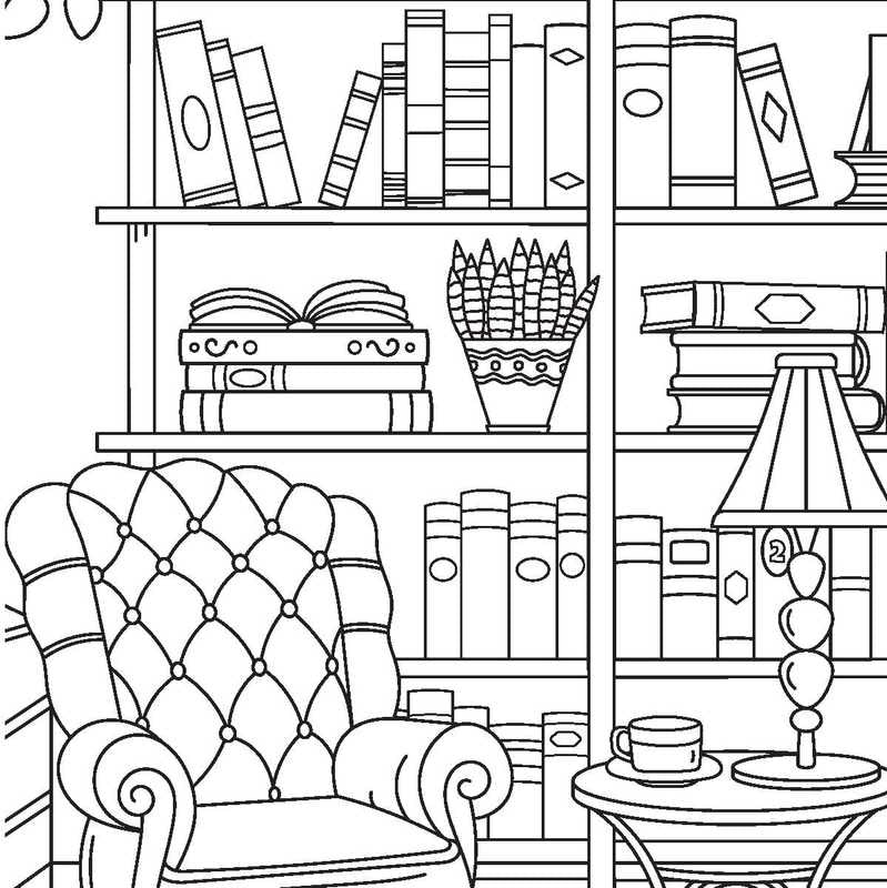 Maison cosy – Livre de coloriage déco intérieur cocooning Editions Marabout