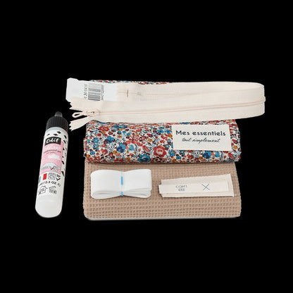 Kit Couture Grande Trousse de Toilette Liberty “Mes Essentiels” Georges – Trousse Week-End DIY Imperméable Com'1 Idée