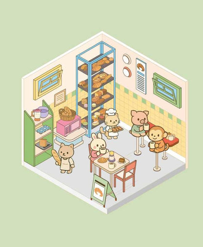 Cozy Stickers – Ma Petite Boulangerie | 700 stickers repositionnables & 7 scènes à créer Editions Marabout