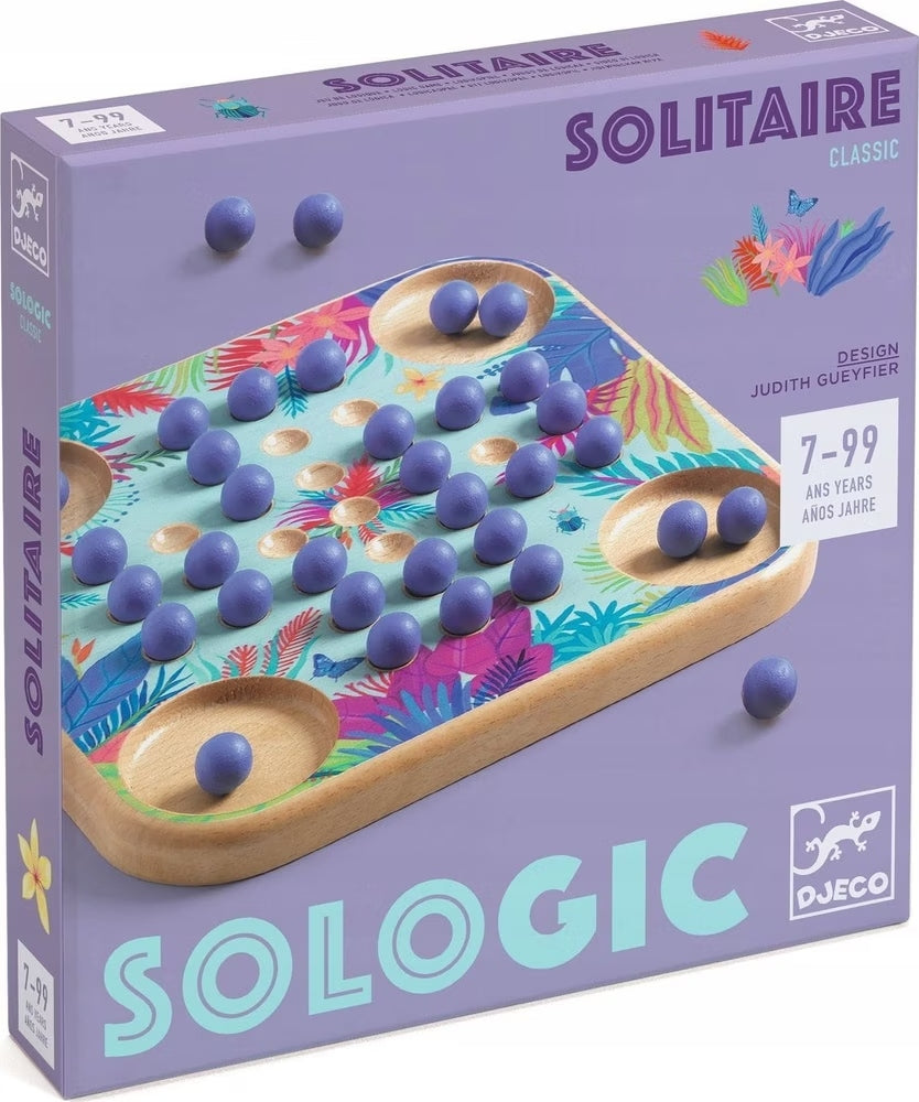 Solitaire en Bois Djeco Sologic – Jeu de Logique Traditionnel dès 7 Ans Djeco