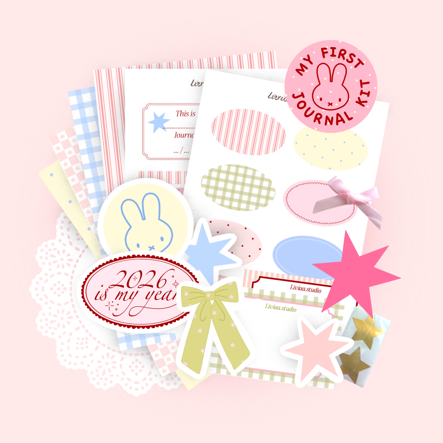 Journaling Kit Kawaii – Kit Complet Scrapbooking & Bullet Journal Liviaa.studio