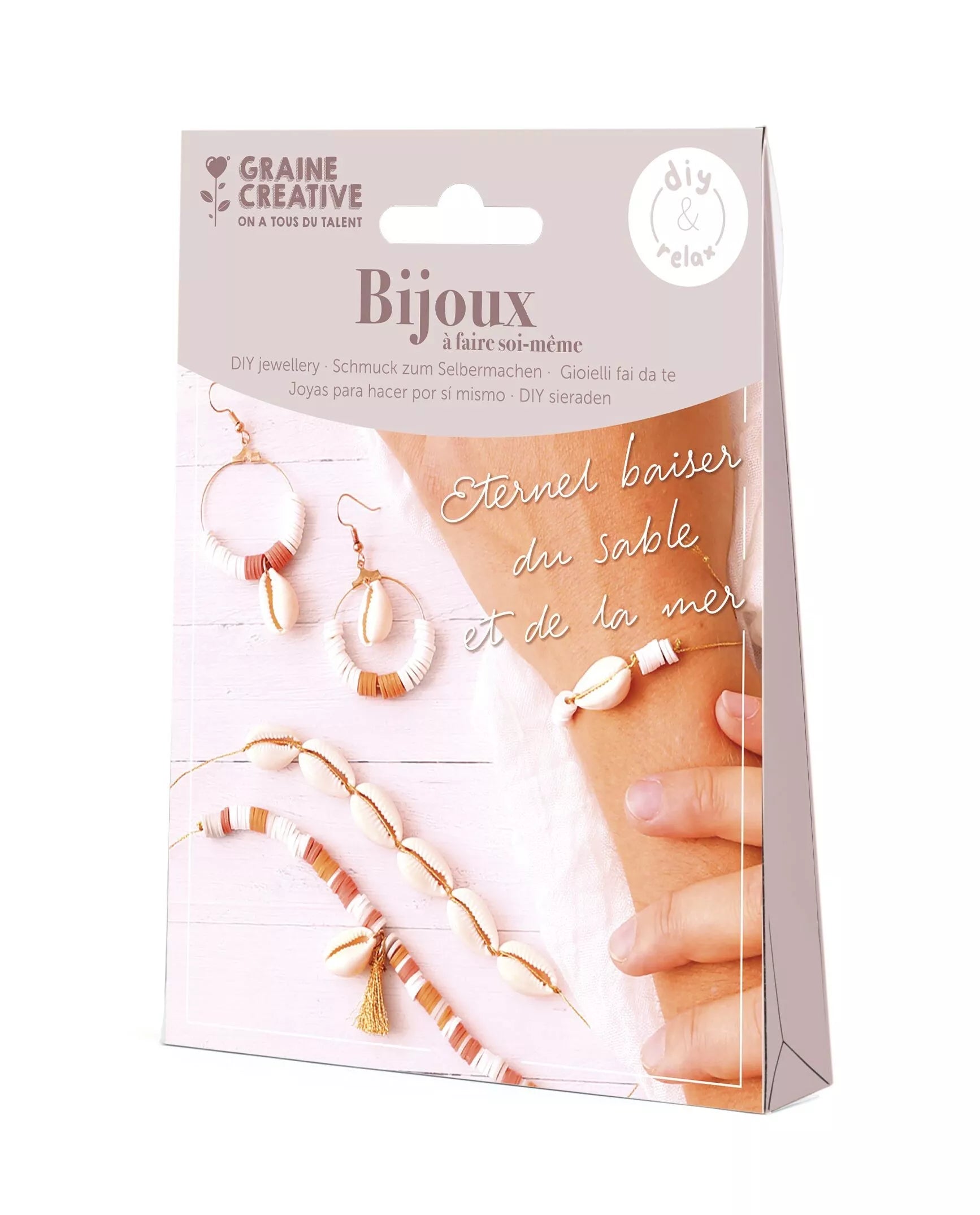 Kit DIY pour créer des bijoux en perles Heishi et coquillages
