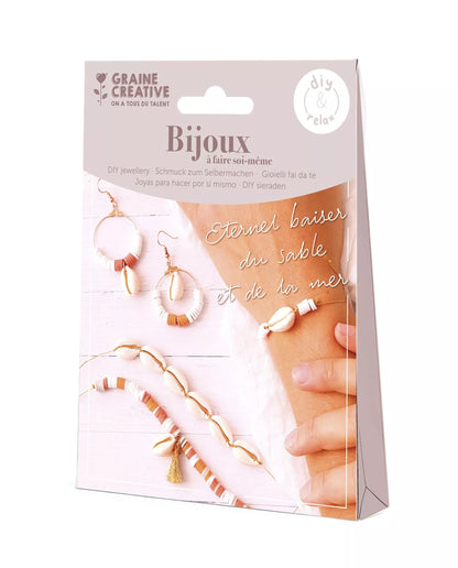 Kit DIY pour créer des bijoux en perles Heishi et coquillages