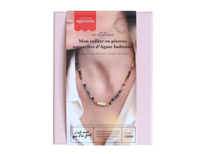 Kit DIY collier en pierres naturelles d'Agate Indienne La Petite Épicerie