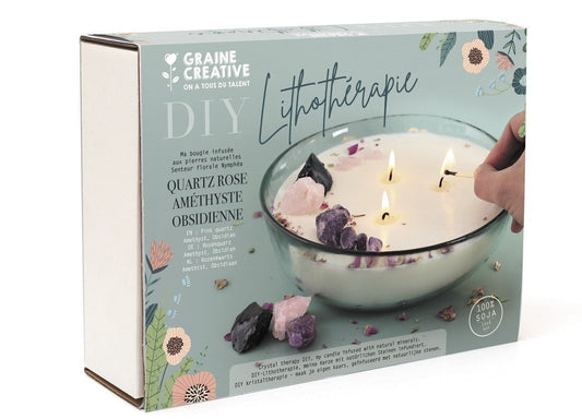 Kit DIY Bougie Lithothérapie XXL – Graine Créative GRAINE CREATIVE