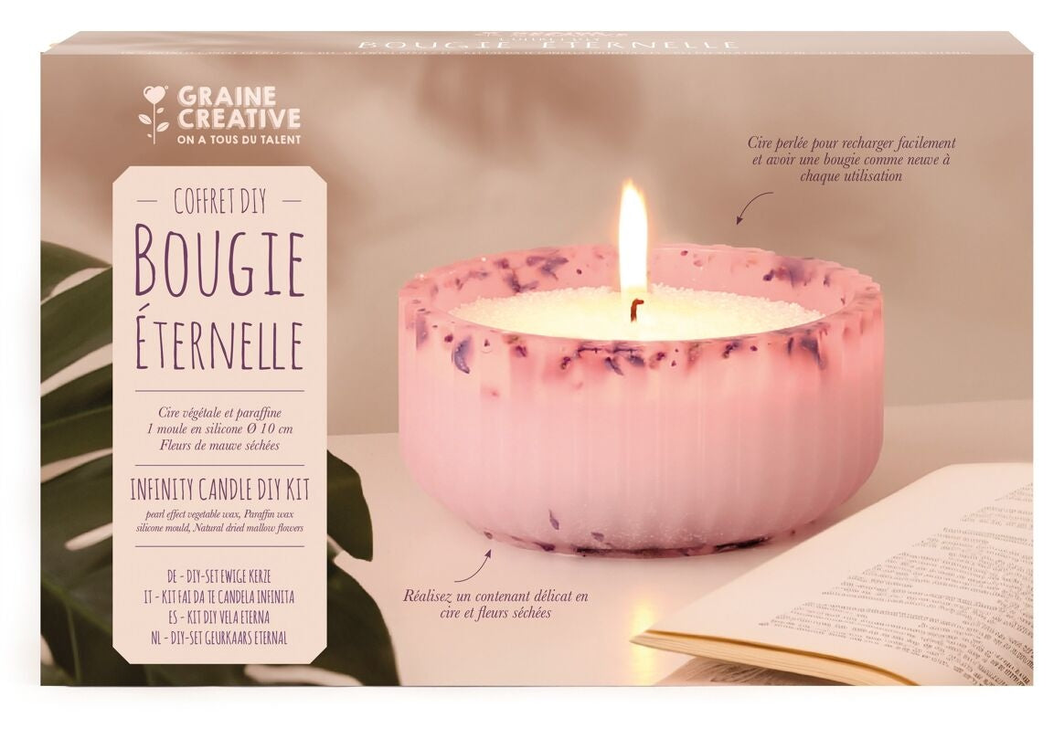 Kit DIY Bougie Éternelle – Bougie Rechargeable Florale à Fabriquer GRAINE CREATIVE