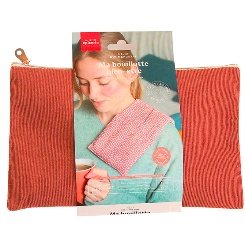 Kit DIY Couture Bouillotte Bien-être Terracotta aux Noyaux de Cerises LA PETITE EPICERIE