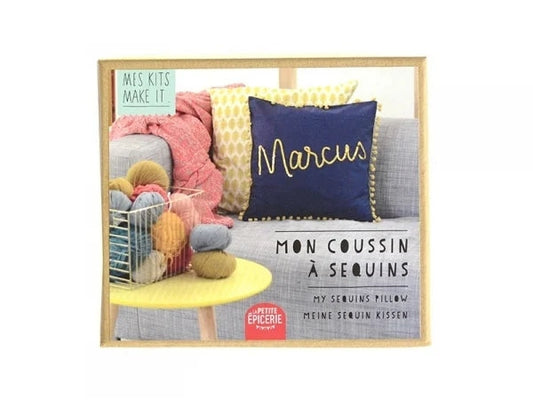 Kit DIY Mon Coussin à Sequins – Customisez une Housse de Coussin 40 x 40 cm LA PETITE EPICERIE