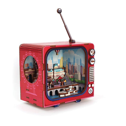 Maquette 3D Bois TV Paris – Mini TV Lumineuse Parisienne à Construire GRAINE CREATIVE