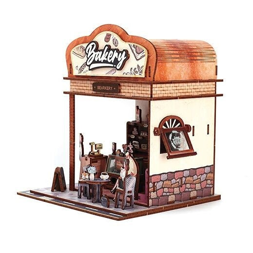Maquette 3D Bois Vitrine Bakehouse – Boulangerie Miniature Lumineuse DIY GRAINE CREATIVE