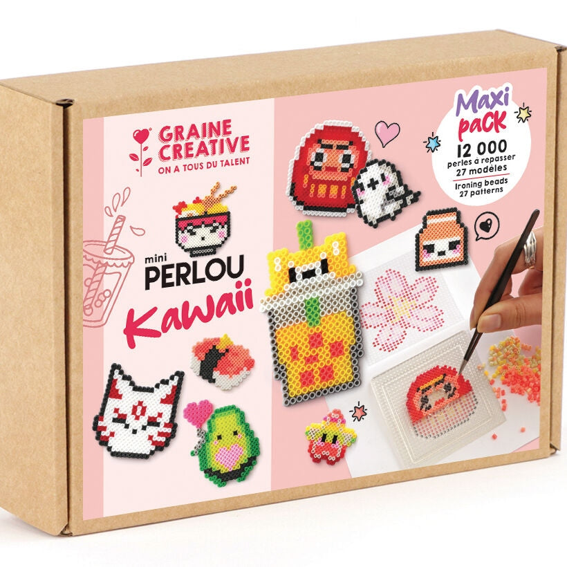 Kit Mini Perlou Japon avec perles à repasser inspirées de l'univers kawaii