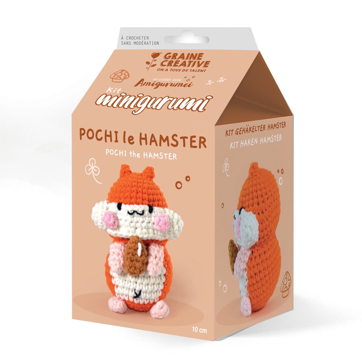 Kit Minigurumi Hamster 10 cm – Kit crochet amigurumi Graine Créative GRAINE CREATIVE