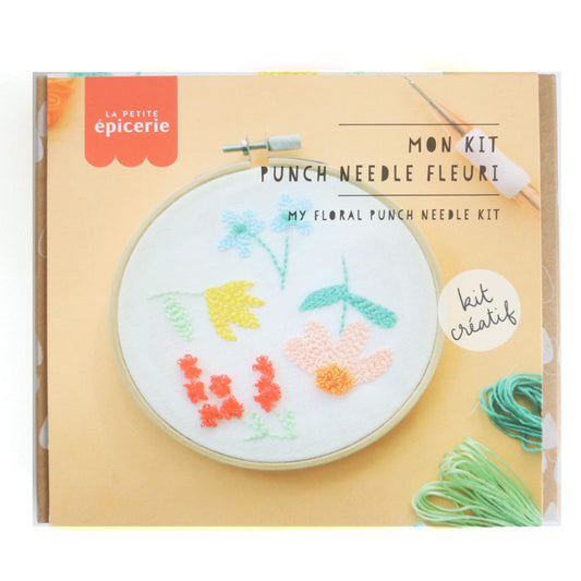 Kit Punch Needle Fleuri La Petite Épicerie décoration murale DIY