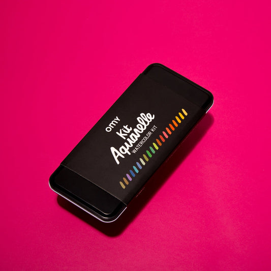 OMY – Kit Aquarelle nomade 24 couleurs avec pinceau réservoir – Dès 6 ans omy