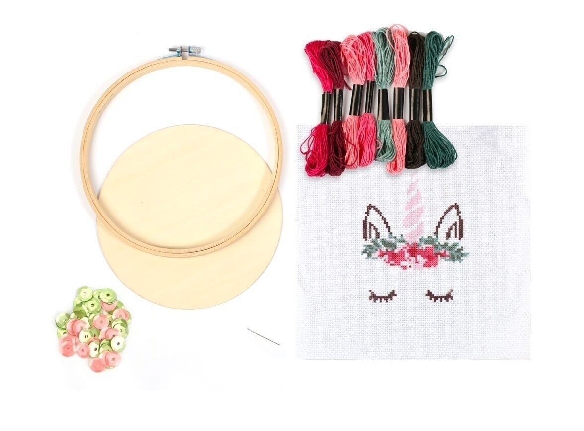 Kit tambour à broder licorne en bois Graine Créative – Kit broderie DIY enfant GRAINE CREATIVE
