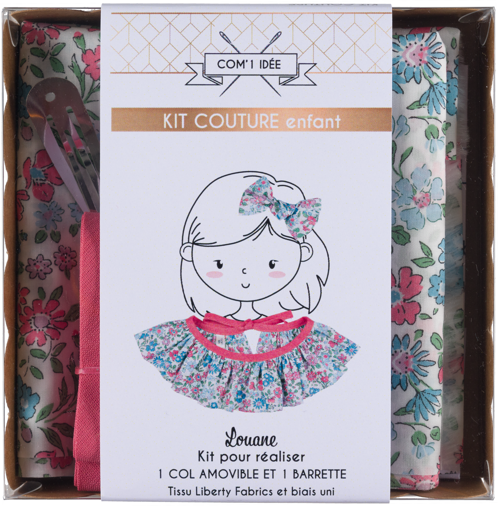 Kit col Pierrot enfant Louane – Kit couture Liberty Fabric Com'1 Idée